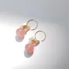 Pendientes colgantes Lii Ji Natural Madagascar Rose Quartz American 14K Gold Filled Real Gemstone Joyería hecha a mano para mujer Chica Regalo