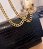 Дизайнерская сумка для плеча на плечо Sunset Bag Black Alligator Print Crossbody Bag Fashion All-в одном кожаном классическом словом кошелек мать-дочь кошелек