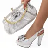 Scarpe eleganti doershow Arrivo e borsa Set African s giallo Nigeriano Donne Borse abbinate per matrimonio SGY14 230313