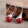 Baumelnde Ohrringe für Damen, Ohrschmuck, Brincos-Ohrring, Pendientes, natürlicher grüner rosafarbener Edelstein, Glücksbringer aus 925er Silber, orientalischer Haken