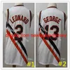 2021 Basketbal 2 Kawhi 13 Paul Leonard George Jersey Gestikt Zwart Wit Blauw