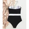 Women's Swimwear Sexy Push Up Swimsuit Patchwork 2023 Women Underwire Bodysuit Monokini Female Bathing Suits Swimming 230313