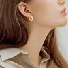 Hoop Earrings Trend Hoops 925 Sterling Silver Real Moissanite Stud for Women Farmling Jewelry Gifts مع شهادة GRA