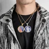 Collana con ciondolo con foto personalizzata TopBling Zircone Cornice commemorativa Medaglia Pendenti Gioielli