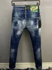 DSQ PHANTOM TURTLE Jeans da uomo Classic Fashion Jeans da uomo Hip Hop Rock Moto Mens Design casual Jeans strappati Distressed Skinny 233l