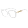 Solglasögon Designer New Women's Flat Lens Luxury Diamond Frame Ins Anti Blu Ray Glasses 2188 8VN3
