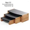 Jewelry Pouches Bamboo Table Three-piece Display Stand Earrings Nexklaces Pendants Props Simple Packaging Sales