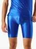 Shorts masculinos homens sexy Óleo shorts brilhantes de fitness elástico seco rápido seco