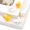 Decorative Objects Figurines Mini 50pc AnimalResin Duck Rabbit Cows Flat Back DIY Miniature Artificial Hand Painted Resin Cabochon Craft Play Doll House Toy 230314