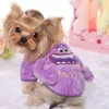 Dog Apparel Pet Dress For Dogs Autumn And Winter Clothes Cat Jacket Warm Plaid Hooded Coat With Lace Skirt