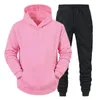 Men's Tracksuits Men's Sets HoodiesPants Fleece Tracksuits Solid Pullovers Jackets Sweatershirts Sweatpants Hooded Streetwear Outfits 230314