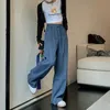 Dżinsy damskie y2k niebieskie dżinsy kobiety wysoka talia żeńskie odzież vintage ubrania damskie spodnie streetwearne dżinsowe mody koreańskie dżinsy nogi 230314