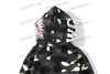 Men's Hoodies Sweatshirts 20SS Shark Head Glow Speckle Camouflage Men and Women Couple Zipper Cardigan Sweater T230314