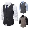 Heren Vesten Heren Vest Pak Vest Slim Single Breasted Designer Merk Mouwloze formele jas Top volwassen jurk Tuxedo 230313