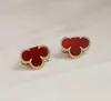 Kwaliteit BLOEM BLOEM Vorm Earring met natuurschelp Malachietsteen hebben doosstempel PS3530A