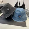 Luxury's ontwerpers heren dames emmer hoed gemonteerde hoeden zon voorkomen motorkap beanie honkbal kap -muts gewassen denim katoen vissermans