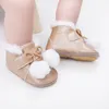 Primeiros caminhantes 0-18m Baby Girls Sapatos de meninas de inverno botas de neve casual confortável que não deslize sola macia