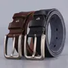 Belts Men Top Layer Leather Casual High Quality Belt Vintage Design Pin Buckle Genuine Leather Belts For Men Original Cowhide 230314