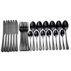 Dinnerware Sets 24Pcs Stainless Steel Knife Fork Spoon Cutlery Set Home El Restaurant Multi-Color Tableware Kitchen Tools