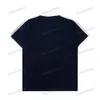 Xinxinbuy Men Designer Tee Tシャツ23SSショルダーリボンレター刺繍半袖女性ブラックホワイトレッドM-2xl