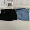 Diseñador para mujer pantalones cortos de mezclilla pantalones sexy damas cintura baja asimetría estilo jeans diseño verano pantalón corto