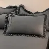 Bed Skirt Lace Bed Skirt Or Ruffles Pillowcase Solid Khaki Mattress Cover Grey Bedclothes Single Double King Home Decor Textile #/ 230314