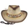 القبعات القش بوهيميا قبعة رعاة البقر الغربية شاطئ شاطئ الشمس القبعة بنما رعاة البقر جاز كبسولات سومبريرو هومبري