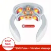 Other Massage Items Smart Electric Neck Massager Neck Shoulders Massage Vibration Compress Voice Massager For Muscle Relieve Vertebra Vertetis 230314
