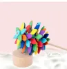 Fidget leksaker trä roterande lollipop leksak lollipopter fischer serie kreativ skrivbord konst prydnader dekomprimering leksak plats