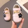 First Walkers Spring Baby Girls Single Shoe Söta blommor Princess Shoes Soft Soled First Walkers Toddler Flats Shoes 230314