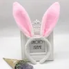 Fête de Pâques bandeaux de fête adultes enfants mignon lapin oreille bandeau accessoire en peluche robe Costume lapin oreilles bandeau dh5454