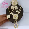 Zestawy biżuterii ślubnej Zestaw biżuterii YM dla kobiet 18K Gold Kolor African Biżuteria
