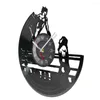 Wall Clocks Freestyle Wrestling Clock Made Of Record Combat Sports Home Decor Watch For Living Room Grappler Wrestler Gift