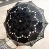 Parasol moda Słońce koronki parasol parasol haft haftowa biała ślub Ombrelle dentelle parapluie Mariage 230314