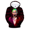 Sudaderas con capucha para hombre Haha Clown 3D Impreso Sudadera Hombres y mujeres Hip-hop Divertido Primavera Otoño Moda Street Style Pullover Sudaderas Parejas