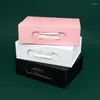 Wrap regalo 1pcs Baschette bianche/nere/rosa borse l'imballaggio di San Valentino con maniglia per baby shower wedding bomboniere Natale