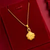 Ожерелье для женщин -дизайнерские ювелирные украшения Ginkgo Leaves Charms для ювелирных женских женщин, которые делают издевательную изящную золотую цепь дам