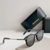 Occhiali da sole rotondi grigio nero canna di fucile per uomo Occhiali da sole grigio scuro Occhiali moda gafas de sol Occhiali da sole firmati Occhiali UV400 con scatola