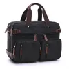 BRESCASES Male Canvas Leather Men Messenger Bags Big High Quality Satchel Shoulder Laptop Portfölj Travel Handbagbriefcases