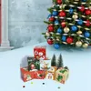 Emballage cadeau 24 pièces boîtes de fête de noël sacs sac de bonbons de noël papier kraft pour fournitures de décoration