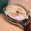 Patek Philip 41mm Clean-Factory Mens 시계 자동 이동 시계 방수 비즈니스 가죽 디자이너 시계 Montre de Luxe Gifts