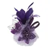 Pince à cheveux faite à la main en plumes, Corsage, broche à fleurs en tissu pour femmes, épingle à col à revers, accessoires pour vêtements de mariage, nouvelle collection