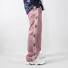 Calças masculinas American Retro Plus Corduroy calças Hip Hop Larre largura Casual reto para homens e mulheres Jogadores Sorto 230313