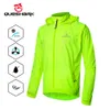 Vestes de cyclisme QUESHARK hommes coupe-vent imperméable réfléchissant veste de cyclisme vtt vélo à manches longues coupe-vent sans manches gilet vélo manteau Jersey 230314