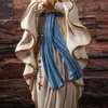 装飾的なオブジェクトの置物ルルドの私たちの聖母聖母マザーマリアカトリックギフト色付き樹脂置物像230314