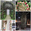 Decorative Flowers 1.8M 69 Roses Artificial Hanging Vine String Wedding Arch Christmas Garland Dome Home Decoration