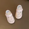 First Walkers Toddler First Walk Shoes Baby Girl Prinsesschoenen Infant Princess Dress Shoes Non-Slip Soft Sole Rubber Toddler Loafers Flat 230314