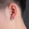 Backs Earrings 1-3 Pcs Scrub Ear Clip Non Piercing For Women Men Round Circle Fake Painless Anti-allergy Punk Jewelry
