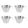 Tasses 4 pièces tasses à expresso tasse à café petit pot à lait tasse en acier inoxydable Barista S mesure accessoires de cuisine