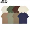 T-shirt da uomo T-shirt tinta unita da uomo Harajuku Streetwear 100 T-shirt in cotone Tinta unita Maglietta casual Maglietta a maniche corte allentata Tees Blu Verde 230313